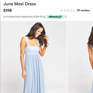 Show me your Mumu June Maxi Dress - Steel Blue Chiffon. Like NEW!